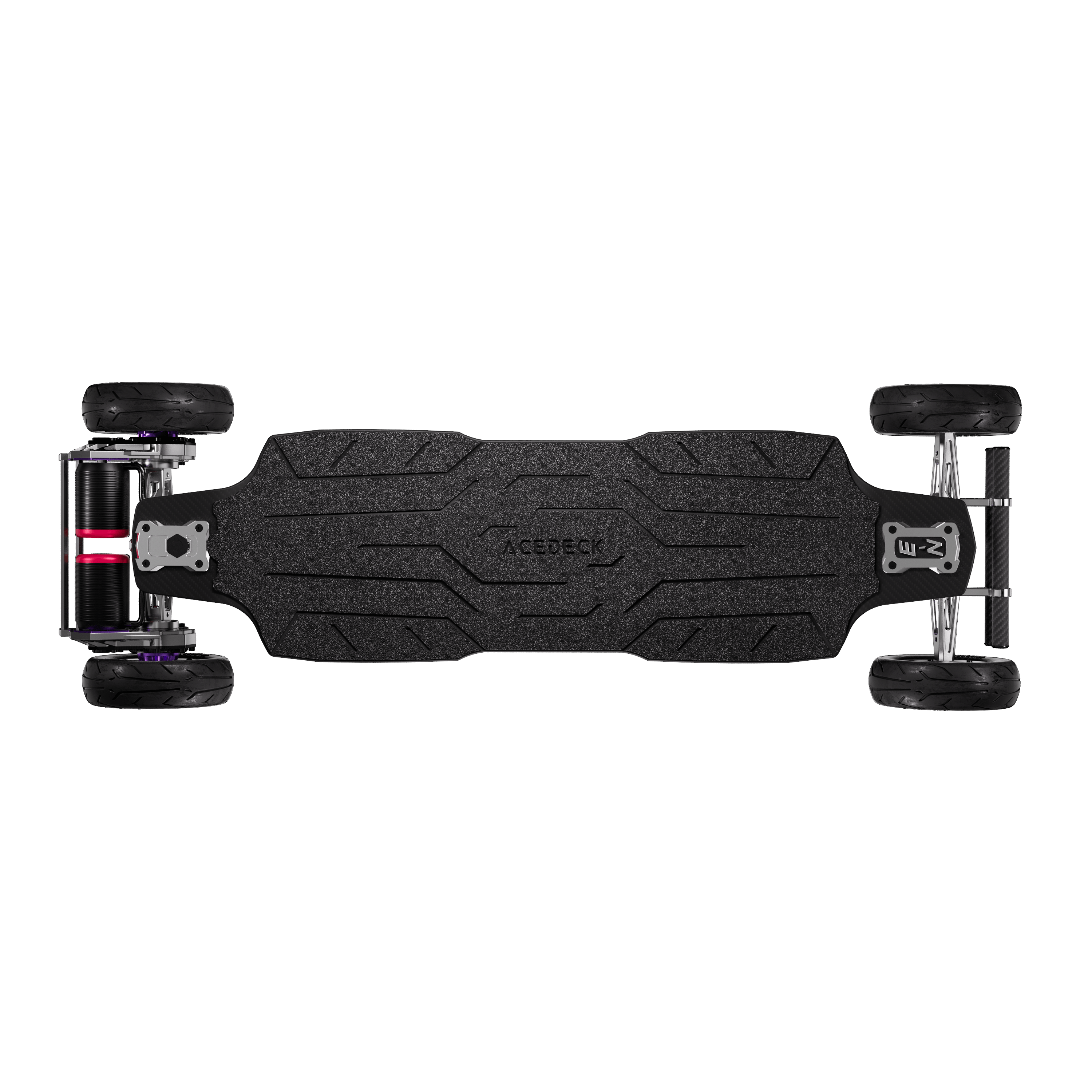 top down view of acedeck nomad n3 electric skateboard