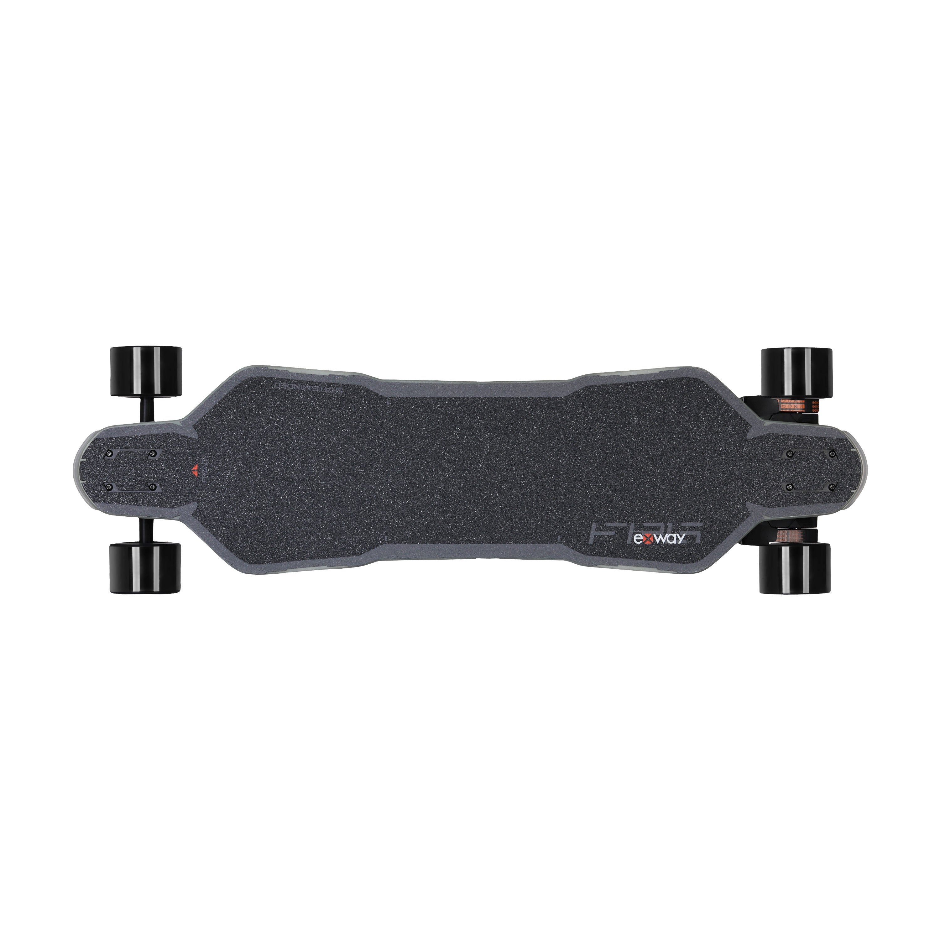 top down view of exway paragon electric skateboard